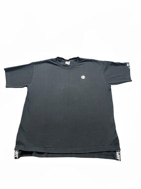 AAPE by A Bathing Ape UNVS Black Split-Hem T-Shirt Moonface Collar Size XL